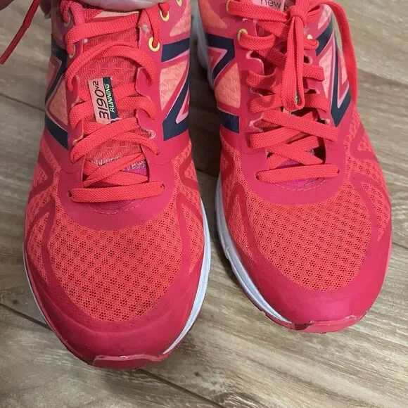 NEW BALANCE 3190 V2 Sneaker Size 8 Trainers Orange Pink Synthetic Women Coral - Picture 4 of 9